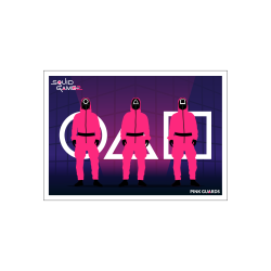 Mini plakat A3 Squid Game 2 - Pink Guards